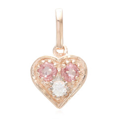 Pendentif en argent et Saphir Padparadscha