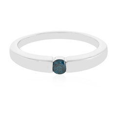 Bague en argent et Diamant bleu I3