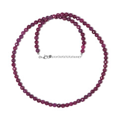 Collier en argent et Rubis de Madagascar