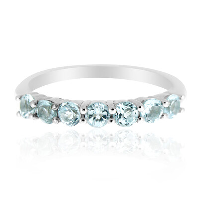 Bague en argent et Topaze bleu ciel