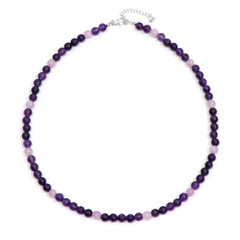 Collier en argent et Améthyste de Zambie