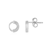 Boucles d'oreilles en argent et Diamant I2 (I)