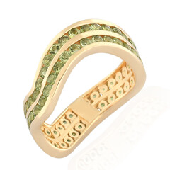 Bague en or et Tourmaline verte du Brésil (de Melo)