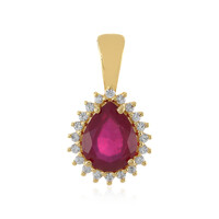 Pendentif en or et Rubis de Madagascar
