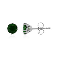 Boucles d'oreilles en argent et Diopside de Russie