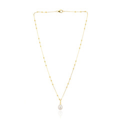 Collier en argent et Perle blanche de culture d'eau douce