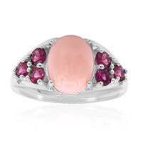 Bague en argent et Opale rose