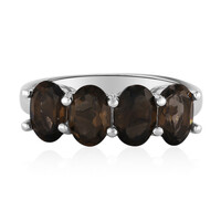 Bague en argent et Quartz fumé
