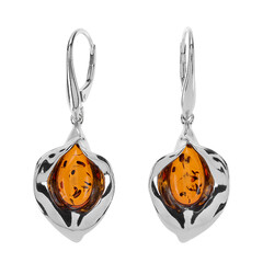 Boucles d'oreilles en argent et Ambre baltique