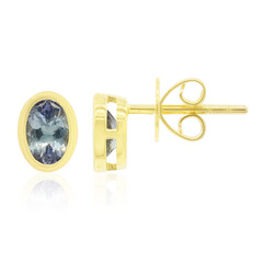 Boucles d'oreilles en or et Tanzanite non chauffée