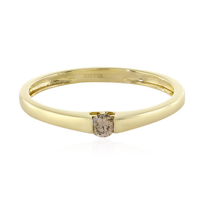 Bague en or et VS2 Diamant Brun