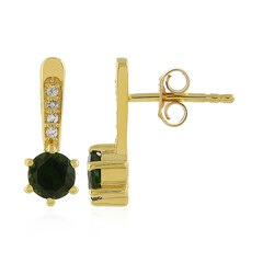 Boucles d'oreilles en argent et Tourmaline verte
