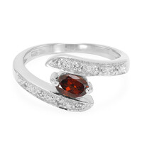 Bague en argent et Grenat Hessonite