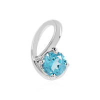 Pendentif en argent et Topaze bleu Suisse