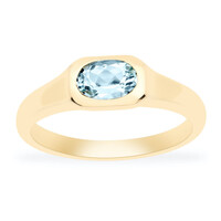 Bague en or et Aigue-Marine AAA