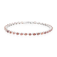 Bracelet en or et Saphir Padparadscha non chauffé