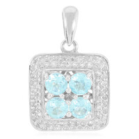 Pendentif en argent et Apatite bleue