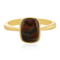Bague en argent et Pietersite dorée