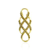 Pendentif en argent et Diamant jaune I4