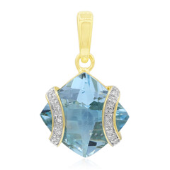 Pendentif en or et Topaze bleu ciel