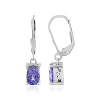Boucles d'oreilles en argent et Tanzanite