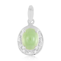 Pendentif en argent et Chrysoprase impériale