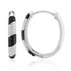 Boucles d'oreilles en argent et Spinelle noir