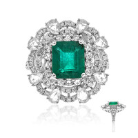 Bague en or et Emeraude de Zambie AAA (CIRARI)