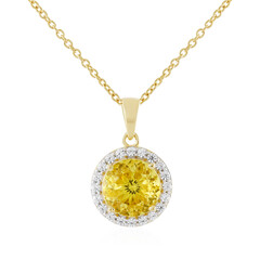 Collier en argent et Apatite dorée
