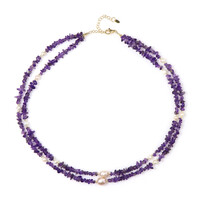 Collier en argent et Améthyste de Zambie (Riya)