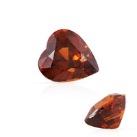  Zircon rouge du soir (gemme et boîte de collection)