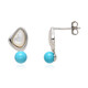 Boucles d'oreilles en argent et Nacre
