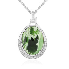 Collier en argent et Calcédoine chrome