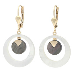 Boucles d'oreilles en or et Nacre