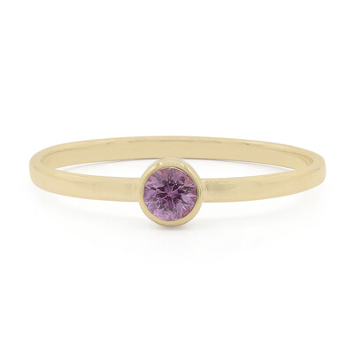 Bague en or et Saphir parme