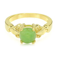 Bague en argent et Chrysoprase impériale