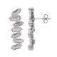 Boucles d'oreilles en argent et Topaze blanche