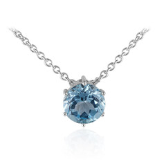 Collier en argent et Topaze bleu ciel