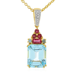 Collier en argent et Topaze bleu ciel