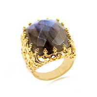 Bague en argent et Labradorite (Dallas Prince Designs)