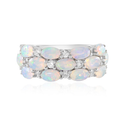 Bague en argent et Opale Welo