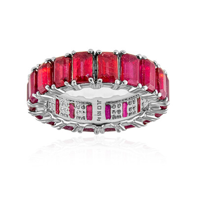 Bague en argent et Rubis de Madagascar