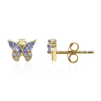 Boucles d'oreilles en argent et Tanzanite