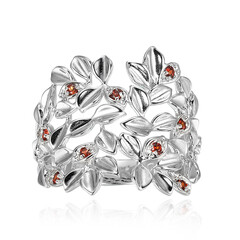 Bague en argent et Grenat du Mozambique