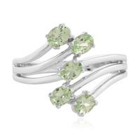 Bague en argent et Grenat vert menthe de Merelani