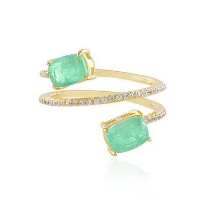 Bague en argent et Emeraude de Russie