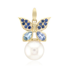 Pendentif en or et Perle blanche des mers du sud (Michelle Albala)