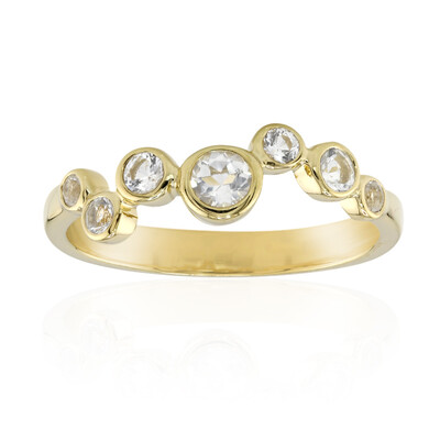 Bague en argent et Topaze blanche