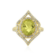 Bague en argent et Quartz citron