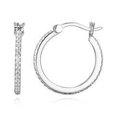 Boucles d'oreilles en argent et Topaze blanche